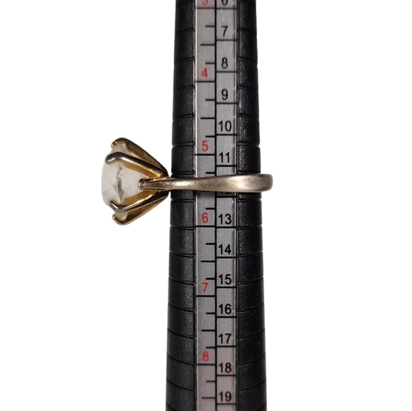 Large Faceted Solitaire Ring - Picture 6 of 7